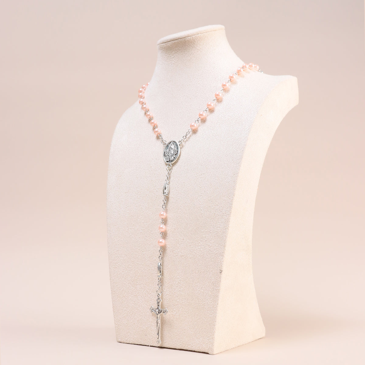 Glass Pearl Beads Catholic for men and women,Hematite Stone Saint Benedict Rosary,Bead Necklace