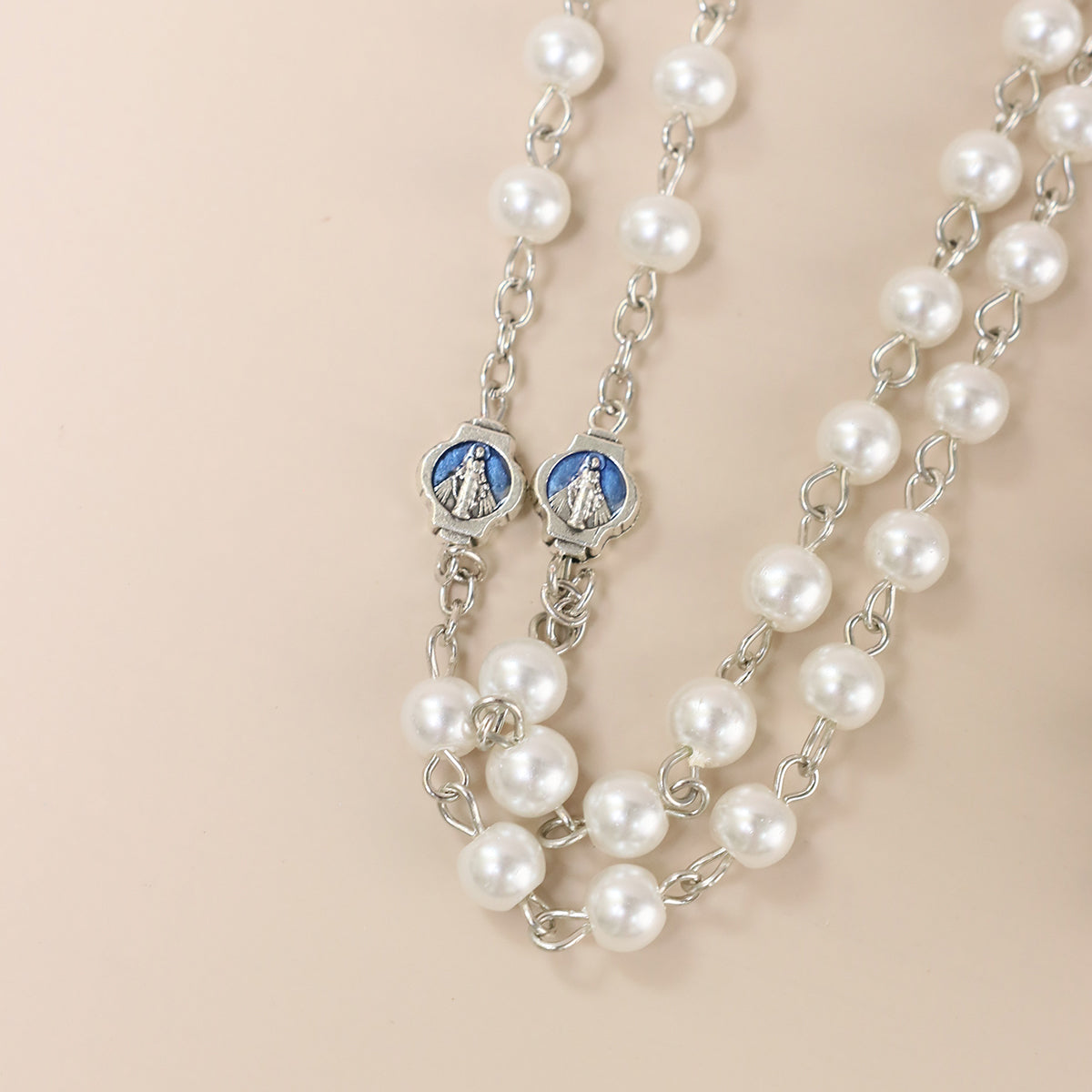 Glass Pearl Beads Catholic for men and women,Hematite Stone Saint Benedict Rosary,Bead Necklace
