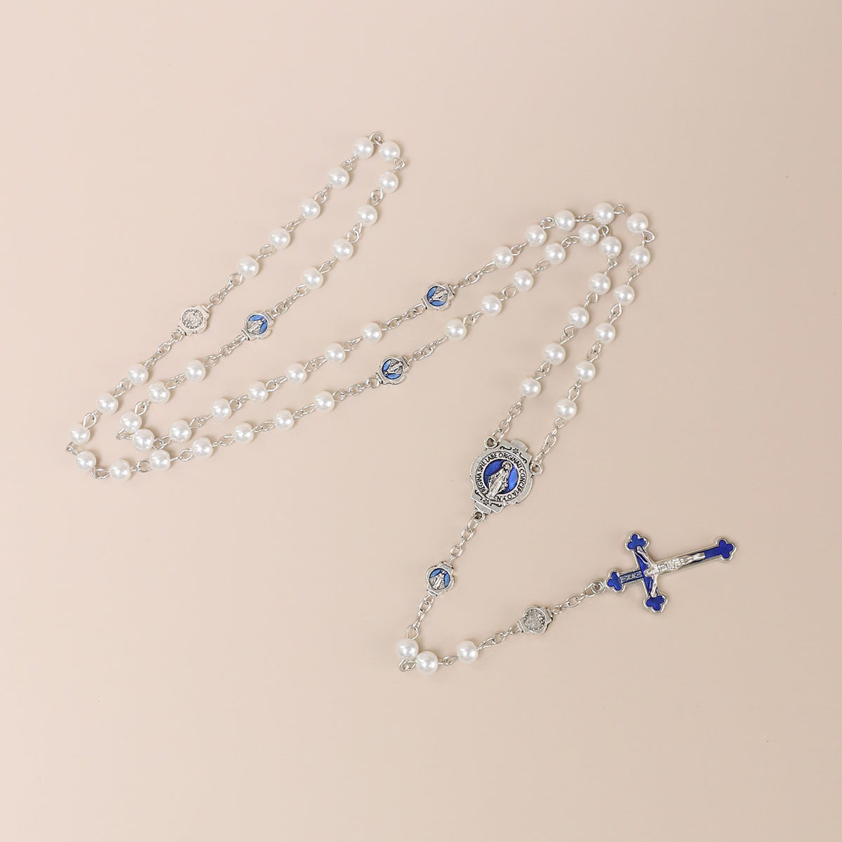 Glass Pearl Beads Catholic for men and women,Hematite Stone Saint Benedict Rosary,Bead Necklace
