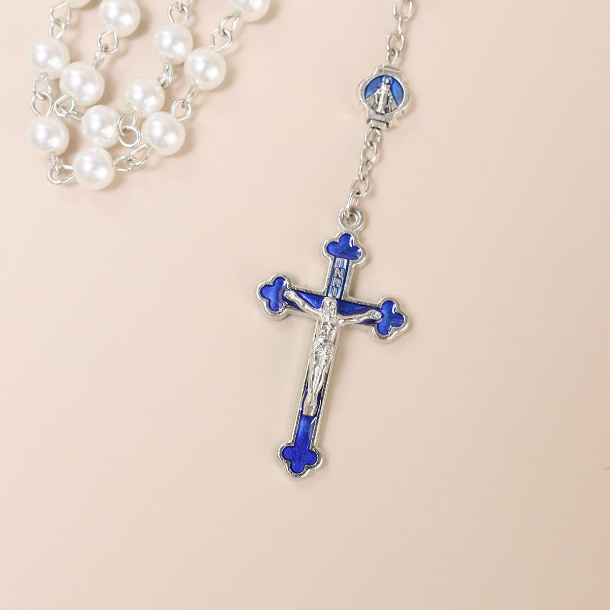 Glass Pearl Beads Catholic for men and women,Hematite Stone Saint Benedict Rosary,Bead Necklace