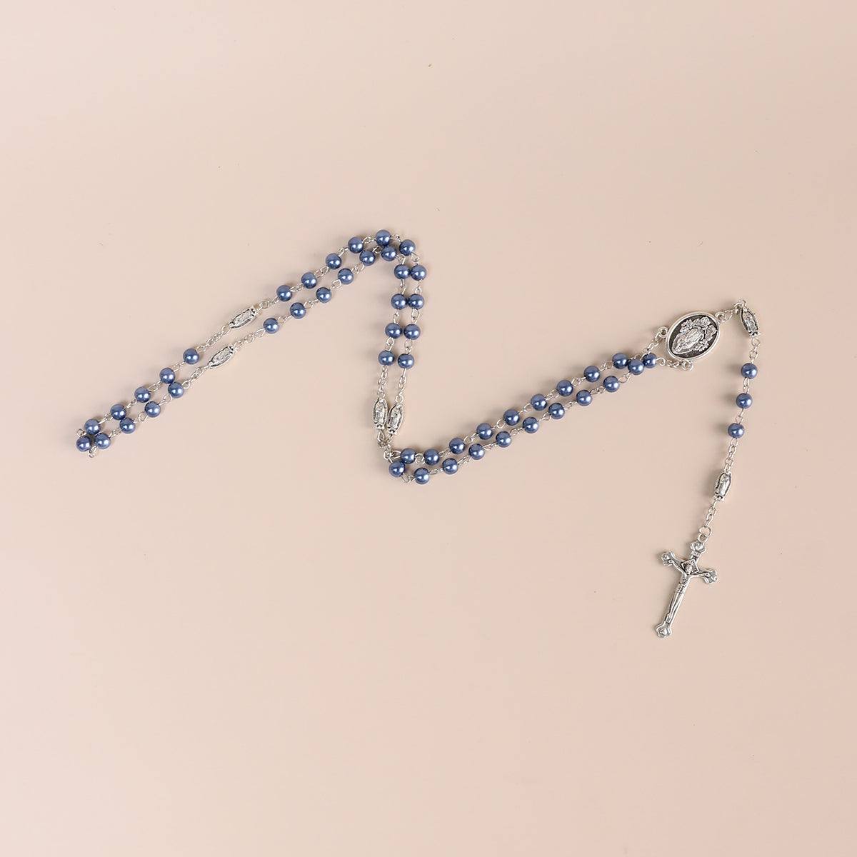 Glass Pearl Beads Catholic for men and women,Hematite Stone Saint Benedict Rosary,Bead Necklace