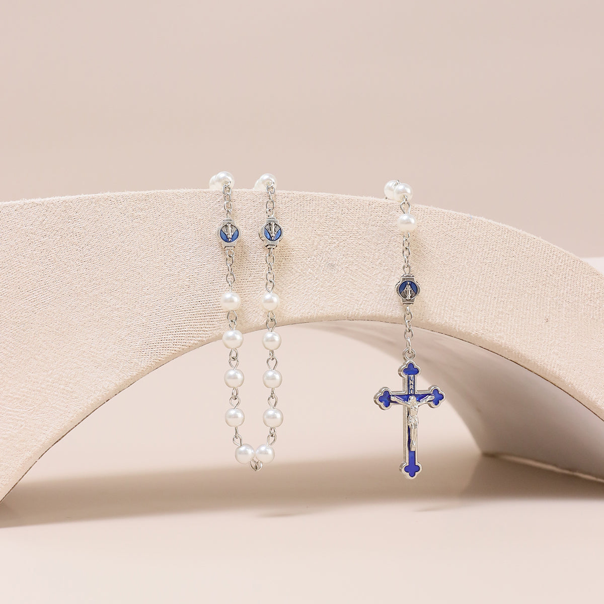 Glass Pearl Beads Catholic for men and women,Hematite Stone Saint Benedict Rosary,Bead Necklace