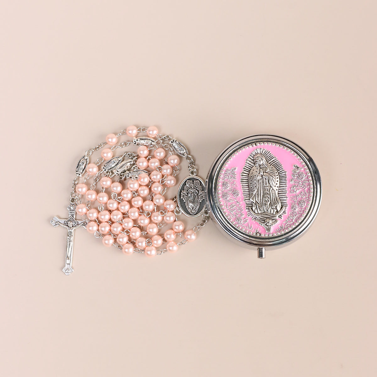 Glass Pearl Beads Catholic for men and women,Hematite Stone Saint Benedict Rosary,Bead Necklace
