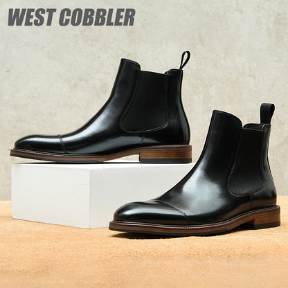 Chelsea Leather Boots Gentleman's Business Dress Leather Boots