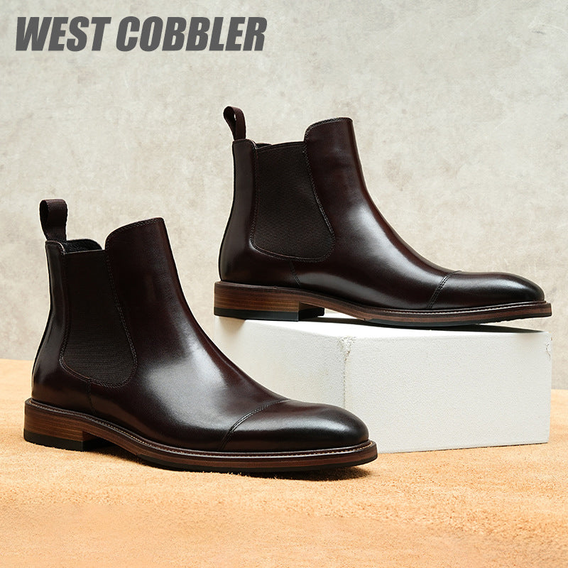 Chelsea Leather Boots Gentleman's Business Dress Leather Boots