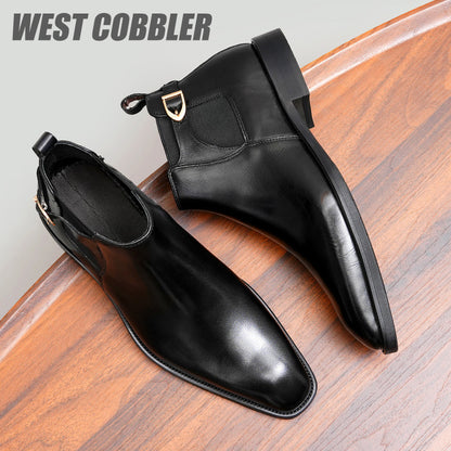 WESTCOBBLER Chelsea Leather Boots Gentleman's Business Dress Leather Boots