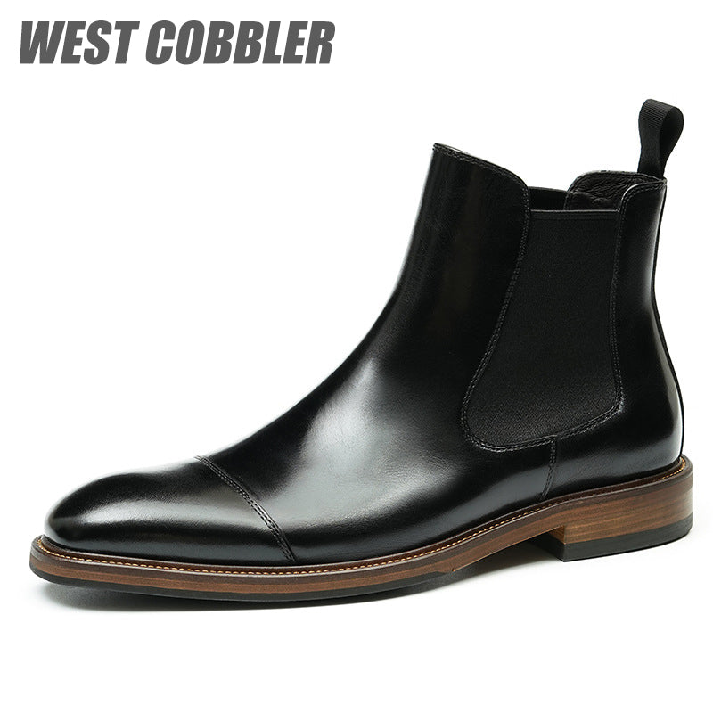 Chelsea Leather Boots Gentleman's Business Dress Leather Boots