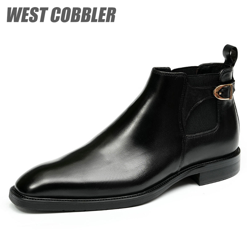 WESTCOBBLER Chelsea Leather Boots Gentleman's Business Dress Leather Boots