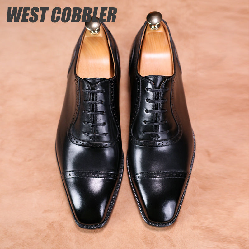 Goodyear Craft Cow Leather Sole Oxford Shoes|Piano Bottom British Style Business Leather Shoes