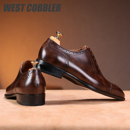 Goodyear Craft Cow Leather Sole Oxford Shoes|Piano Bottom British Style Business Leather Shoes