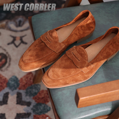 Handmade Old Money Suede Leather Loafers