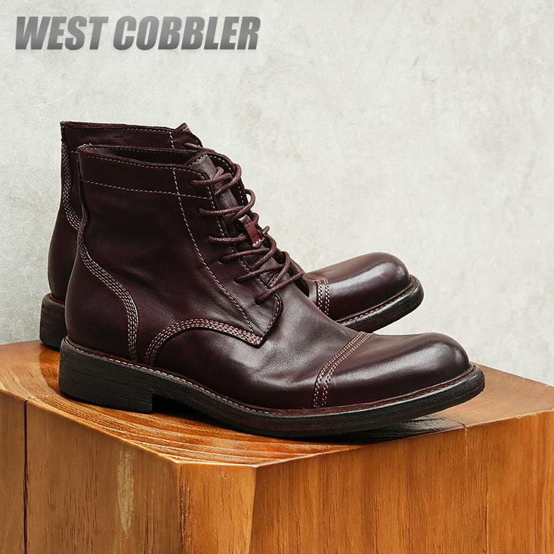 Goodyear Handmade British Style Cowhide Boots