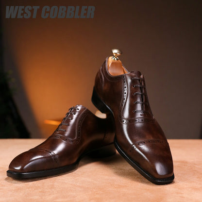 Goodyear Craft Cow Leather Sole Oxford Shoes|Piano Bottom British Style Business Leather Shoes