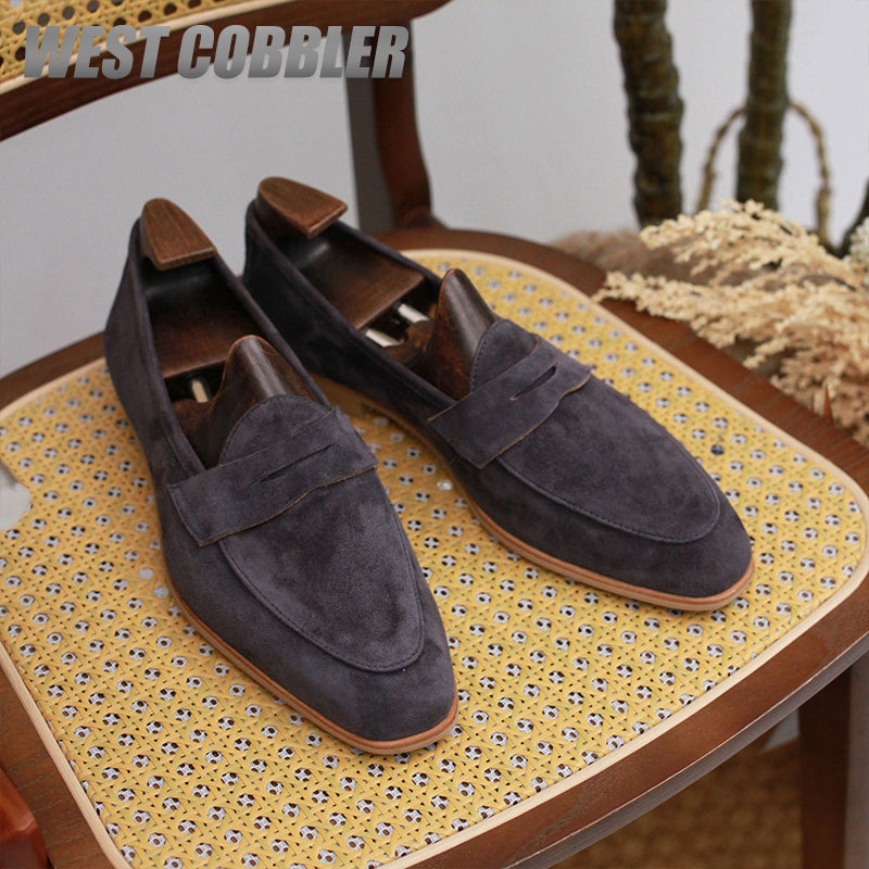 Handmade Old Money Suede Leather Loafers