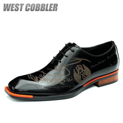 British Style Patent Leather Shiny Oxford Shoes| Brogues