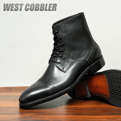 British Style Business Brogue Short Boots