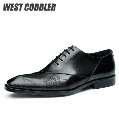 Engraved Design Business Oxford Shoes