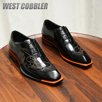 British Style Patent Leather Shiny Oxford Shoes| Brogues