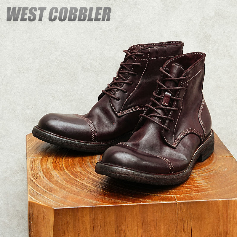 Goodyear Handmade British Style Cowhide Boots