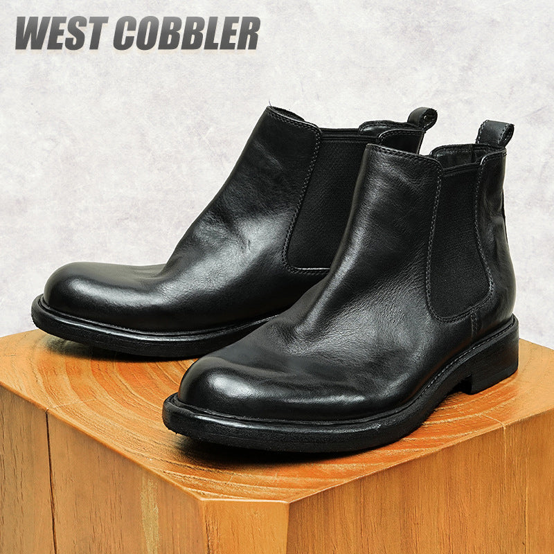 Chelsea Leather Boots Gentleman's Business Dress Leather Boots