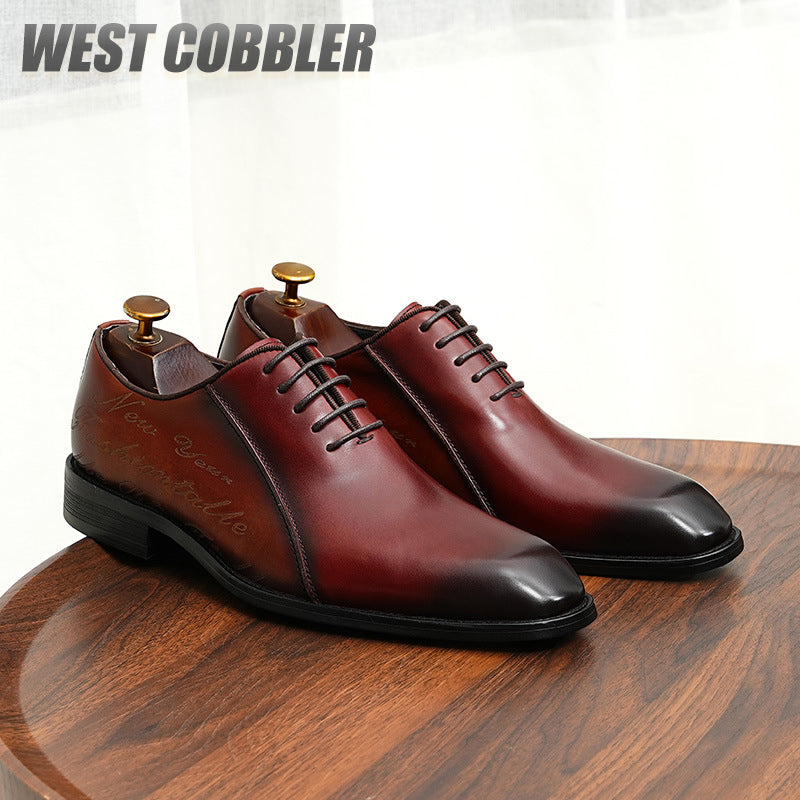 Engraved Design Business Oxford Shoes