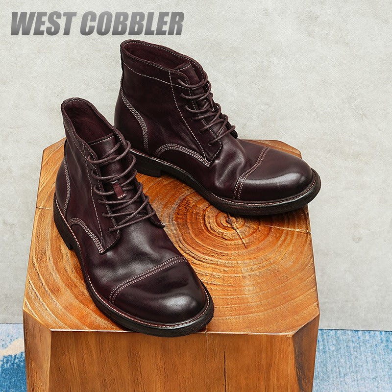 Goodyear Handmade British Style Cowhide Boots