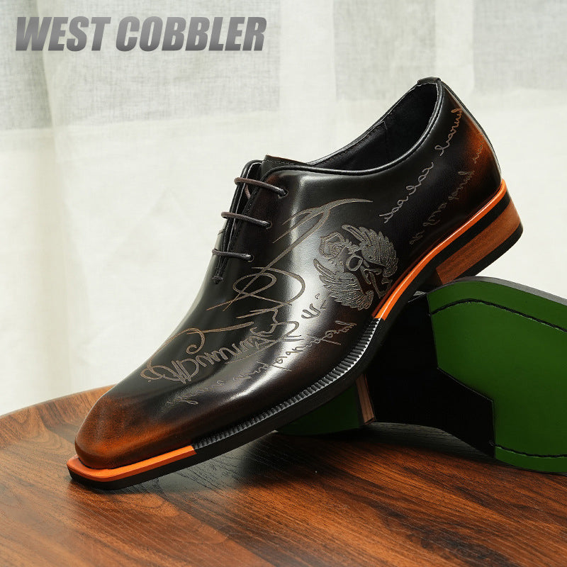 British Style Patent Leather Shiny Oxford Shoes| Brogues