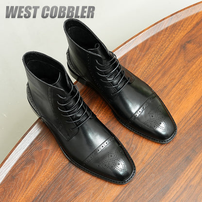 British Style Business Brogue Short Boots