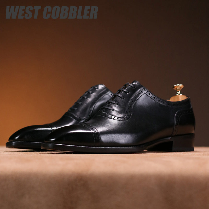 Goodyear Craft Cow Leather Sole Oxford Shoes|Piano Bottom British Style Business Leather Shoes