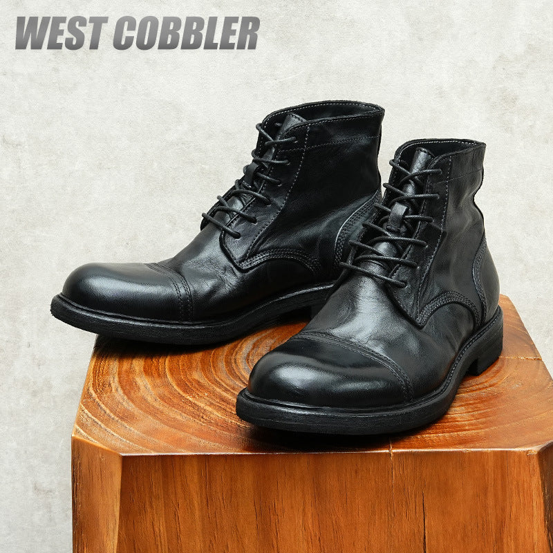 Goodyear Handmade British Style Cowhide Boots