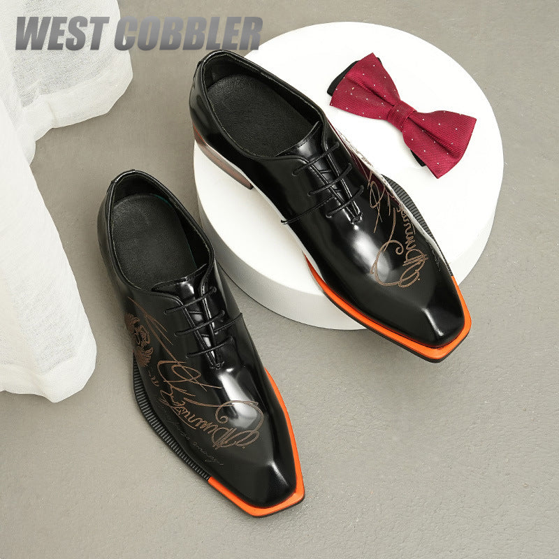 British Style Patent Leather Shiny Oxford Shoes| Brogues