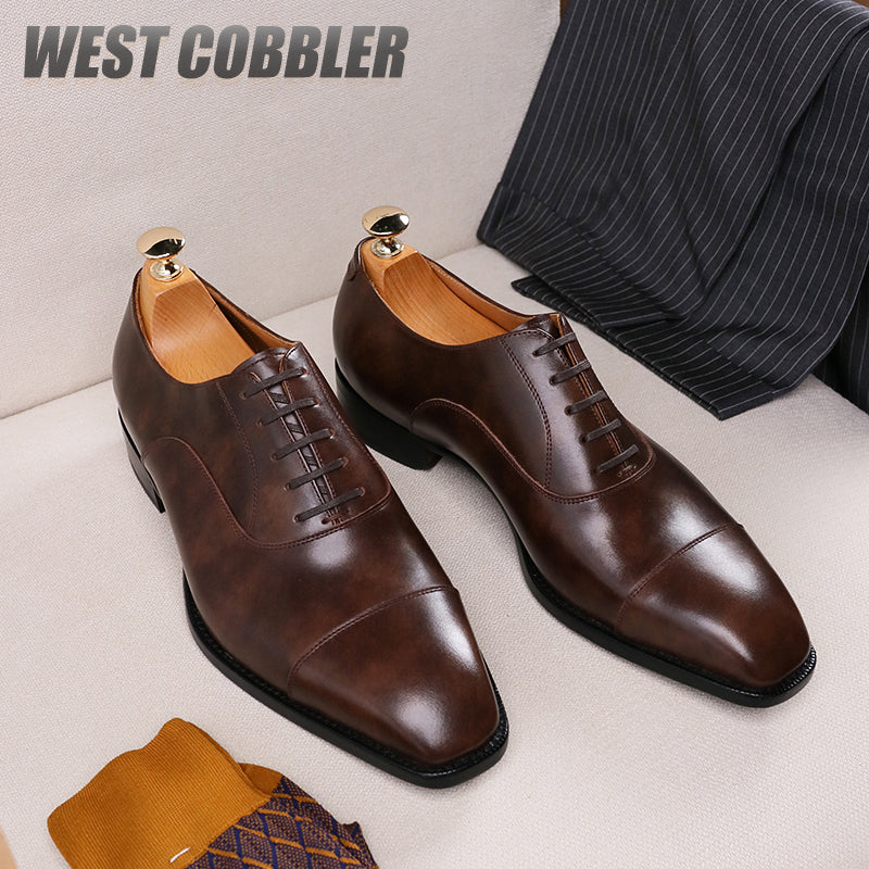 Goodyear Craft Cow Leather Sole Oxford Shoes|Piano Bottom British Style Business Leather Shoes