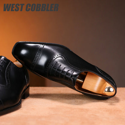 Goodyear Craft Cow Leather Sole Oxford Shoes|Piano Bottom British Style Business Leather Shoes