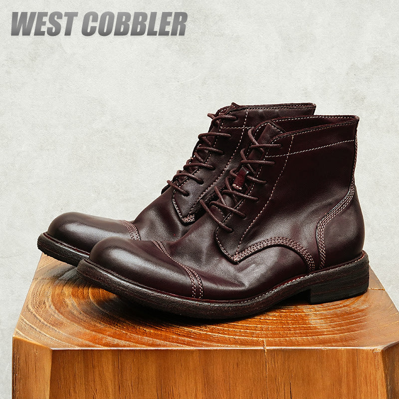 Goodyear Handmade British Style Cowhide Boots