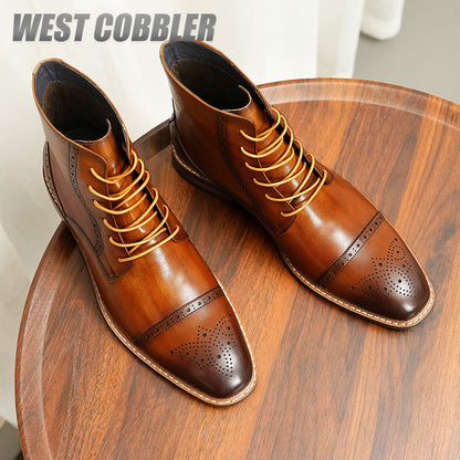 British Style Business Brogue Short Boots