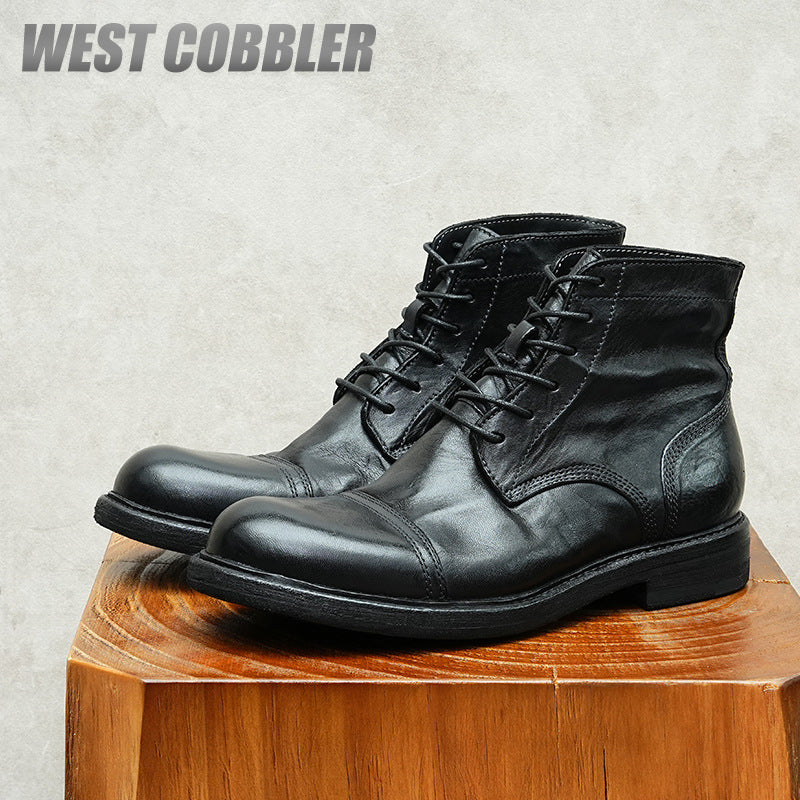 Goodyear Handmade British Style Cowhide Boots