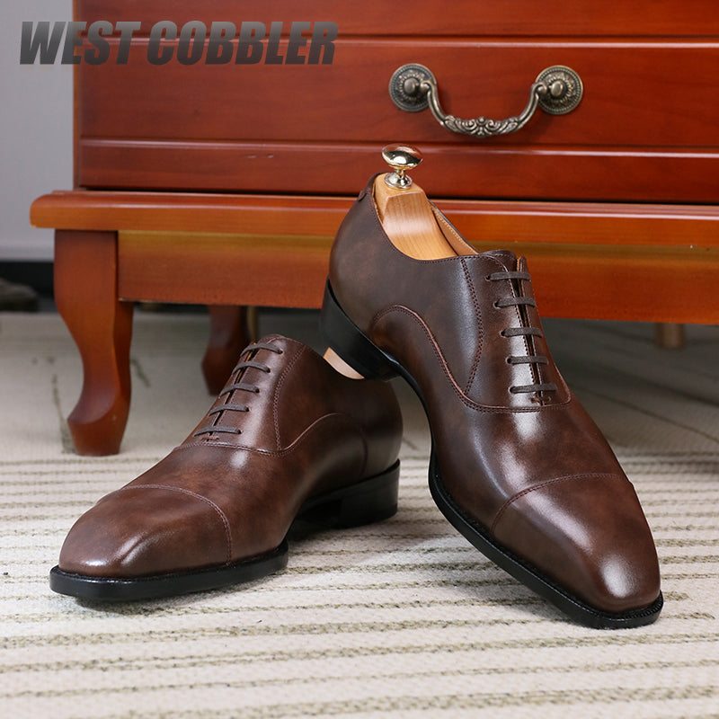 Goodyear Craft Cow Leather Sole Oxford Shoes|Piano Bottom British Style Business Leather Shoes