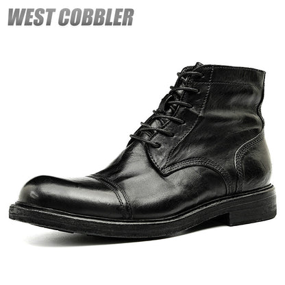 Goodyear Handmade British Style Cowhide Boots