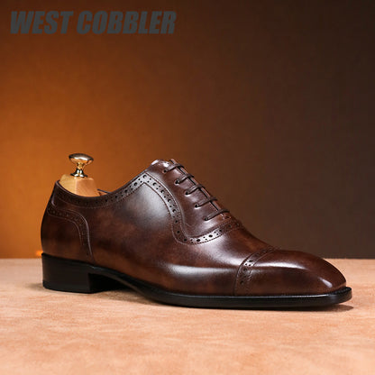 Goodyear Craft Cow Leather Sole Oxford Shoes|Piano Bottom British Style Business Leather Shoes