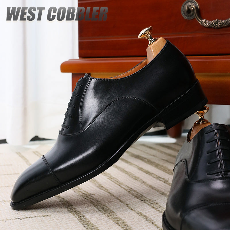 Goodyear Craft Cow Leather Sole Oxford Shoes|Piano Bottom British Style Business Leather Shoes