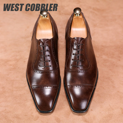 Goodyear Craft Cow Leather Sole Oxford Shoes|Piano Bottom British Style Business Leather Shoes